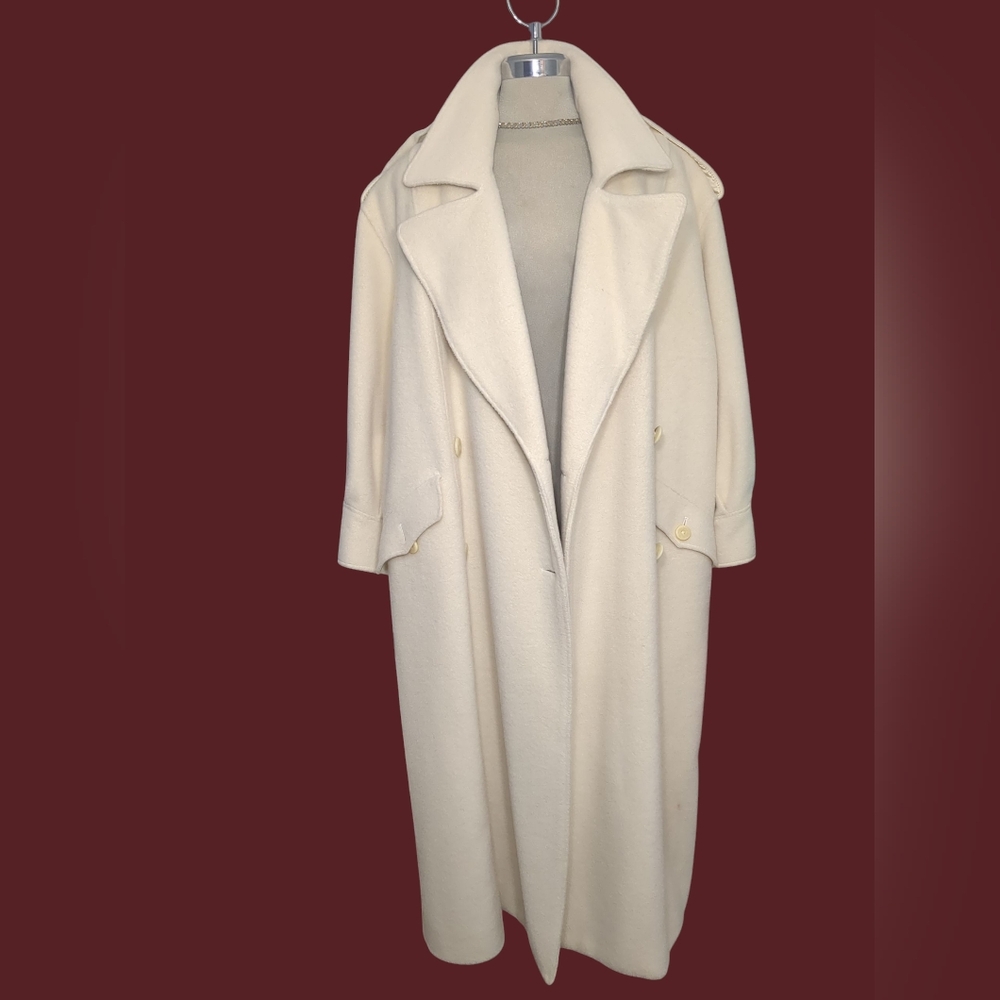 Harve Benard Cream Belted Coat - Picture 6 of 14